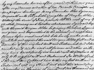 Samuel Borton's Last Will and Testament 1769