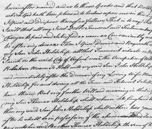 The Will of William Holdship